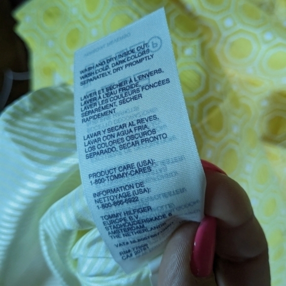 Tommy Hilfiger Size 10 Yellow & White Dress with *POCKETS* - Picture 9 of 14